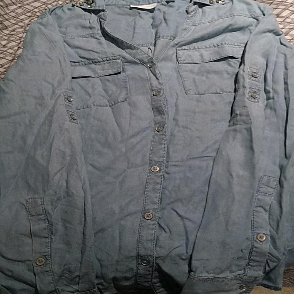 Button down denim shirt